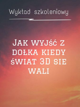 Wykład Szkoleniowy- Jak wyjść z dołka kiedy świat 3D się wali